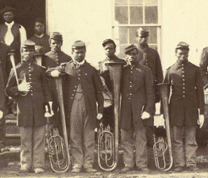 Bandsmen of the 107th U.S. Colored Infantry, 1865