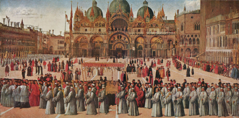 Procession on the Piazza di San Marco by Gentile Bellni, 1496