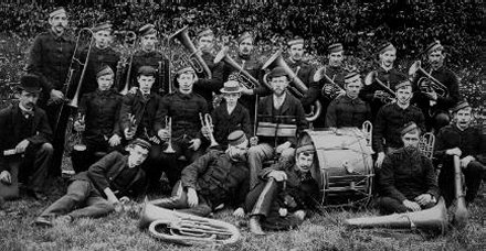 The Lochgelly Band, a coal miners' band in Scotland, 1890