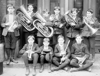 Dante School Boys' Band, Chicago, 1908