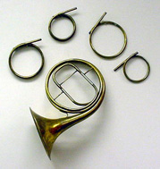Natural horn with crooks. Reproduction by LLBrown.